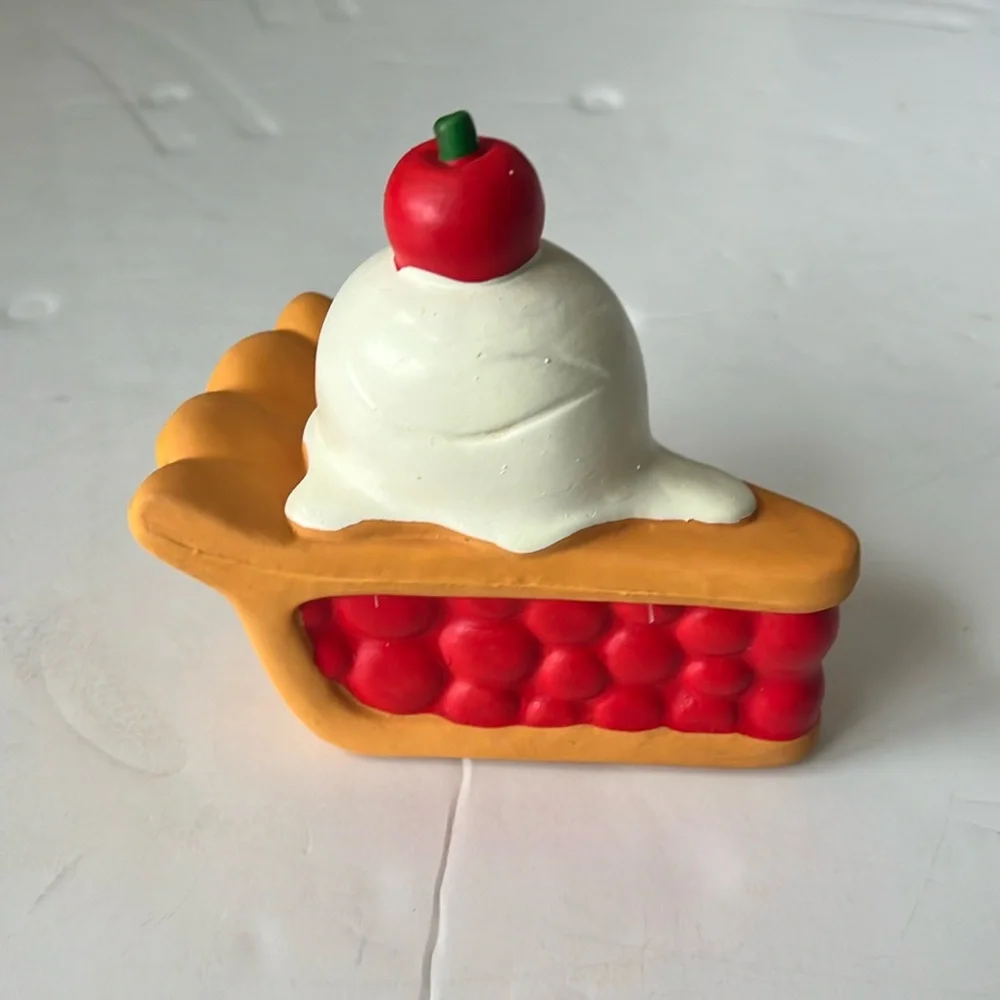Fringle Latex Cherry Pie Slice Squeaky Dog Toy